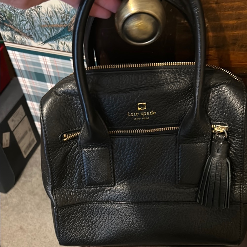 Kate Spade Black Satchel with Tassel